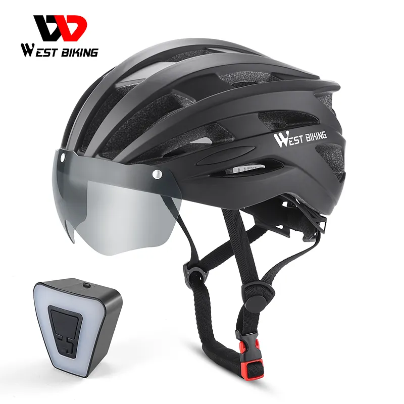 Tây đi xe đạp ống kính từ Mũ bảo hiểm với ánh sáng widenes ống kính có thể tháo rời Mũ Bảo Hiểm Xe Đạp Một mảnh khuôn đi xe đạp Mũ bảo hiểm thể thao