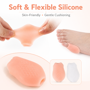 Protège-orteil en gel souple SEBS rose, coussinet anti-frottement, <span class=keywords><strong>correcteur</strong></span> d'hallux valgus pour les soins quotidiens des pieds (vente en gros) - Product Image 3