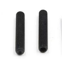 Vis sans tête DIN913 en acier au carbone 40Cr, oxyde noir, ASTM A193 B7, à six pans creux, grades 10.9 et 12.9, M1.6-M12, avec pointe plate