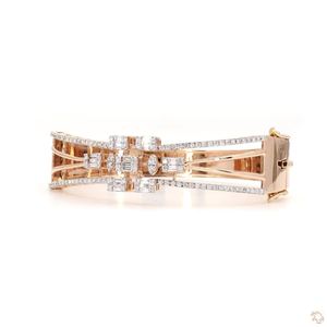 Pulsera de Diamantes de Oro Premium para Mujer, Diseño Clásico, Acabado Pulido Brillante, Ligera, Cómoda, Joyería de Moda, Regalo - Product Image 5