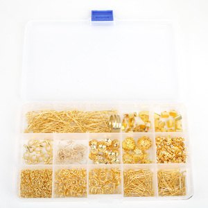 Kit d'accessoires pour la fabrication de bijoux : perles intercalaires, anneaux de jonction, crochets d'oreilles, fermoirs et broches pour la création de bijoux DIY - Product Image 4