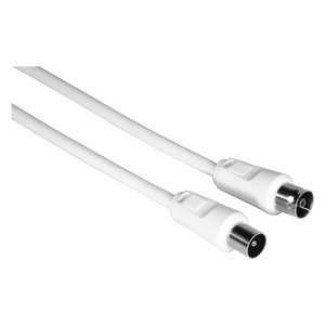 Cable de Antena Coaxial de 1.5m, 75 dB, Blanco, Conector Macho a Hembra, para Audio y Video - Product Image 1