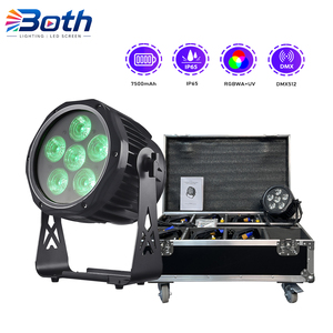 6x18W IP65 LED Stage lighting RGBWA UV Rechargeable Par Fixture for DJ Club Party - Product Image 1