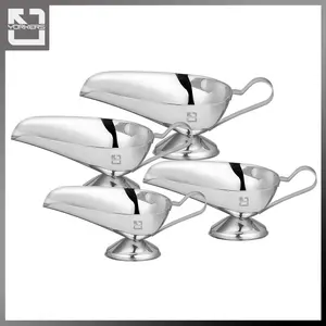 Stainless Steel Gravy Boats - Factory Outlet Dinnerware Gravy Boats 3 / 5 / 8 / 10 oz for Salad Dressings Creamer Steak Saucer