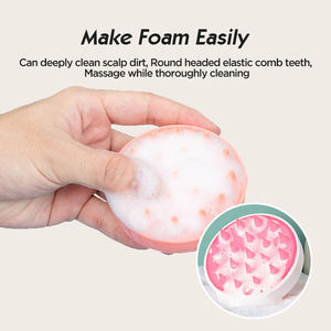 Muestra gratis OEM suave silicona cabeza cuero cabelludo masajeador champú depurador pelo lavado cuero cabelludo cepillo para caspa - Product Image 6