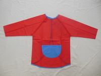 Tablier d'art en PVC pour enfants, imperméable, réglable, avec grande poche pour la peinture et les loisirs créatifs
