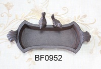 Nouveau 2026 Artisanat métallique en fonte pour décoration de jardin : Bain d'oiseaux / Bain d'oiseaux décoratif en métal pour jardin / Mangeoire à oiseaux en forme de pelle pour extérieur
