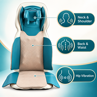 Coussin de massage chauffant électrique pour voiture et maison, avec fonction Shiatsu, pétrissage et vibration pour le dos et le cou