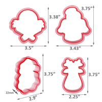 Moule à biscuits en plastique Sweet Sugarbelle Père Noël Renard Fondant Fondant Pâte à sucre Cookie Cutter pour glaçage royal