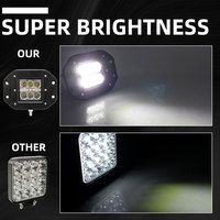 Barre lumineuse de travail pour voiture 12W 6 LED ultra-lumineuse, phare auxiliaire haute puissance modifié tout-terrain, projecteur de conduite pour camion et tracteur