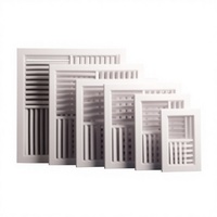 Diffuseur de plafond carré 4 voies en plastique ABS 300x300 avec noyau réglable et amovible pour système CVC