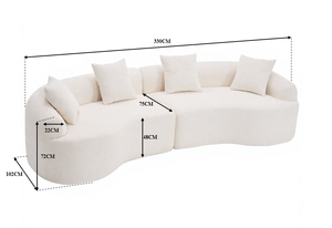 नए आधुनिक शैली लिविंग रूम अपार्टमेंट हॉल घुमावदार क्लाउड सोफा - Product Image 2