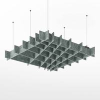 Panneaux acoustiques de plafond en PET recyclé, absorption acoustique en feutre, pour bureaux modernes et projets commerciaux, vente en gros