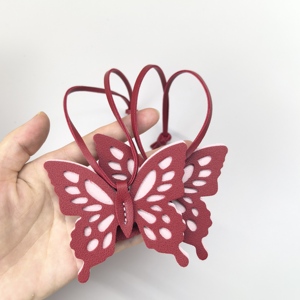 Encantadores dijes de mariposa de cuero PU para bolso, colgante decorativo, llavero portátil, regalos de bienvenida para el Día de la Madre - Product Image 2