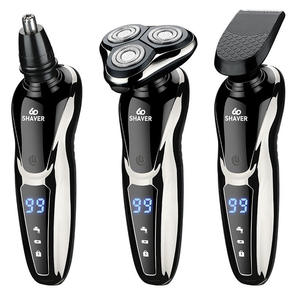 Nouveau <span class=keywords><strong>Rasoir</strong></span> <span class=keywords><strong>Électrique</strong></span> <span class=keywords><strong>Rechargeable</strong></span> USB 3-en-1, Tondeuse à Cheveux, Nez et Barbe, Lames Triples, Étanche pour Hommes - Product Image 1