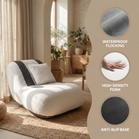 Canapé Moderne Inclinable et Compressible en Boîte, Fauteuil d'Intérieur Sans Structure, Pouf Paresseux à Expansion Rapide, Coin Lecture, Chaise Simple