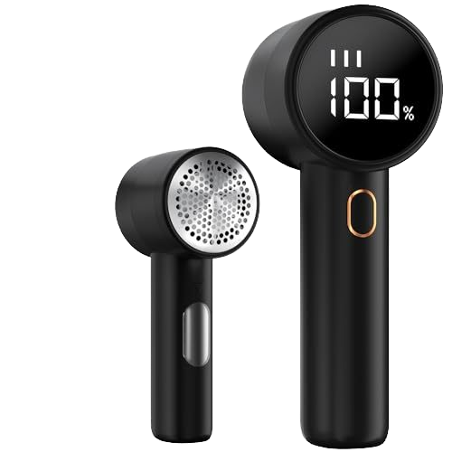 LOVFE Mini Rechargeable Electric Pellets Lint Sweater Fuzz Remover Portable Clothes Cleaner Digital LED Display Handheld