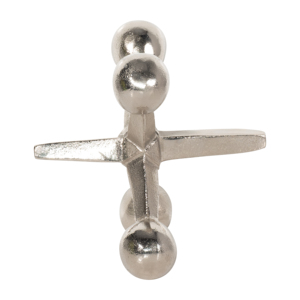 Scultura Decorativa Moderna in Metallo Argentato, Ornamento d'Arredo per Soggiorno o Bagno - Product Image 5