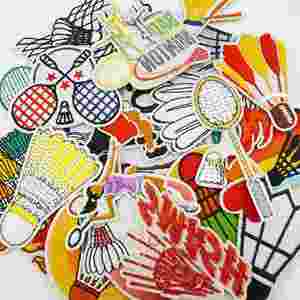 Parches Deportivos de Bádminton con Diseño Bordado 'Love All Play Badminton' para Planchar - Product Image 6