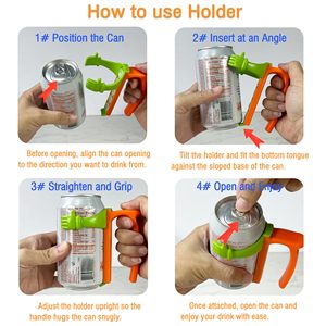 Support en silicone pour canettes de 12 oz avec poignée, couvercles réutilisables pour canettes de soda avec poignée et protège-pailles pour une consommation pratique - Product Image 4