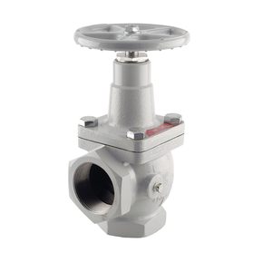 Équipement Emerson-Fisher pour gaz GPL, vanne d'angle N410-24 3 pouces NPT en fonte ductile, pression maximale 400 PSI, homologué UL - Product Image 1