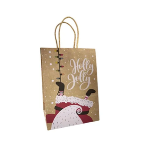 Eco-Friendly Brown Kraft Paper Handbag for Baking/Candy Christmas Style Custom Logo Food Grade Inner Film for <b>Pillow</b>/Craft - Product Image 4