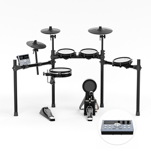 OEM barato de buena calidad electrónica batería 5 tambores 3 platillos tambor Kit de tambor eléctrico conjunto para estudiar - Product Image 1