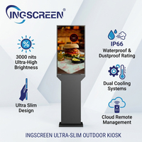Pantalla para Kiosco de Alta Luminosidad INGSCREEN de 3000 Nits para Exteriores, con Sistemas de Refrigeración Dual y Intercambiador de Calor, Modelo para Climas Cálidos