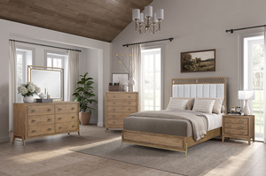 Queen Modern Adjustable <b>Convertible</b> Upholstered Strap Panel Soft <b>Bed</b> with Luxurious Design - Product Image 6