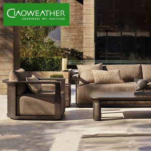 Ensemble de salon de <span class=keywords><strong>jardin</strong></span> moderne en <span class=keywords><strong>aluminium</strong></span>, mobilier d'extérieur de luxe, canapés et fauteuils de patio pour villa, ensemble de <span class=keywords><strong>jardin</strong></span> en métal pour hôtel avec table basse - Product Image 1