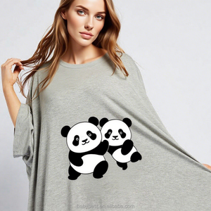 Abito da notte con stampa a colori su misura <span class=keywords><strong>pigiama</strong></span> corto taglia taglia estiva che si raffredda <span class=keywords><strong>Oversize</strong></span> da <span class=keywords><strong>donna</strong></span> tasca Lyocell per la casa - Product Image 3