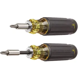 Nut Driver, Impact Rated 14-in-1 Magnetic Screwdriver Set Phillips, Slotted, Square, Combo, Torx Multi-Bit Screwdriver