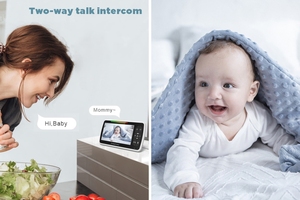 Nhà Máy 5.0 inch màn hình bé với máy ảnh video vú em HD an ninh tầm nhìn ban đêm nhiệt độ ngủ máy ảnh âm thanh bé màn hình - Product Image 2