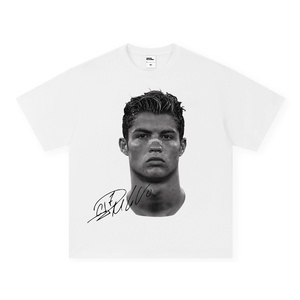Camiseta de Manga Corta para Hombre BreakSilence <span class=keywords><strong>Cristiano</strong></span> <span class=keywords><strong>Ronaldo</strong></span>, Estampado Urbano Americano, Cuello Redondo, Hombros Caídos, Tejido Grueso - Product Image 2