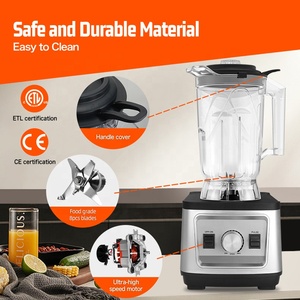 Blender commercial robuste de 5 L, machine à smoothie, mélangeur alimentaire de cuisine, blender électrique industriel pour aliments, broyeur et mélangeur 2200W - Product Image 3