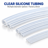 Tuyaux en silicone transparents de diamètres variés, tubes flexibles creux pour connexions d'équipements, fourniture OEM, usines Chine Malaisie