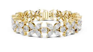 Designer Lab Grown Diamond <b>Bracelet</b> Gold Plated Elegant Fashion Jewelry Gift Accessory Custom Luxury <b>Bracelet</b> - Product Image 3