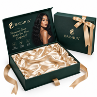 Emballage en carton de luxe haut de gamme personnalisé avec logo pour ensemble de mèches de cheveux, emballage de perruque, boîte à perruque