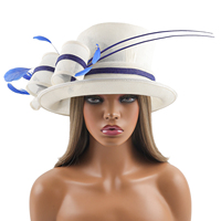 Fascinator de Mode Festive Très Populaire, Chapeau d'Église en Sinamay de Luxe avec Nœud Papillon, Nouveau Chapeau Résille Cadeau pour Femmes, Fête et Décoration de Danse