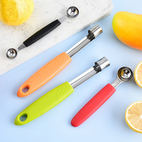 Groothandel handmatige roestvrijstalen fruit- & watermeloenballetjesvormer, ijsschep en schaal gereedschapset