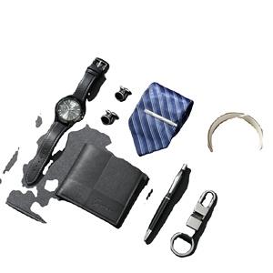 Men's <b>7</b>-in-1 Business Gift Set <b>Watch</b>, Wallet, Tie, Pen, Cufflinks & Keychain, Luxury Ready-to-Gift Box for Him - Product Image 2