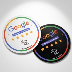 Cartão de Avaliação do Google à Prova d'Água em PVC com Chip NFC 13.56MHz RFID N213 N216 N215, URL <span class=keywords><strong>Program</strong></span>ável, Placa de Toque e Suporte para Redes Sociais - Product Image 4