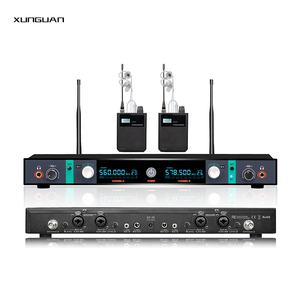 Micrófono Lavalier inalámbrico XSW UHF con modulación GFSK en el oído, monitoreo <span class=keywords><strong>de</strong></span> 2 canales para grabación <span class=keywords><strong>de</strong></span> transmisión, espectáculo en vivo - Product Image 1