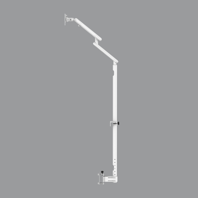 New Adjustable Medical Monitor Arm Bedside Mount LCD Display Holder Clamp Base Metal 90 Degrees Tilt 24" Screen 4KG Load