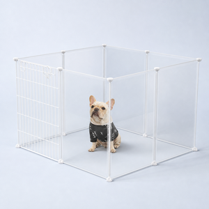 Recinto per Cani da Interno con Toilette, Gabbia per Cani e Gatti, Porta di Isolamento, Recinzione Combinabile Liberamente per Cani di Piccola e Media Taglia - Product Image 1