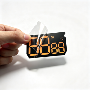 Autocollant de fenêtre d'affichage personnalisé pour panneau de commande à membrane avec PET PVC pour écran de minuterie, impression numérique M S - Product Image 1