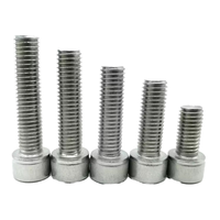 Vis à tête cylindrique moletée en acier inoxydable 304 DIN912 M4-M12, vis métriques à six pans creux, vis de machine