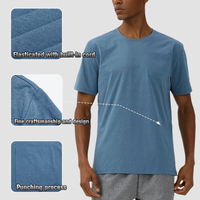 T-shirt pour homme 100% polyester 155G, manches courtes, col rond, t-shirts durables, logo personnalisé, vêtements pour homme en stock