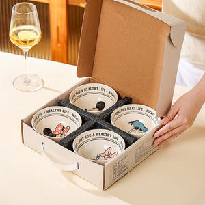 Cartoon <span class=keywords><strong>Mickey</strong></span> <span class=keywords><strong>Mouse</strong></span> 4 pièces réutilisables portables en céramique bols en porcelaine ensemble de <span class=keywords><strong>vaisselle</strong></span> quatre tailles passe au lave-<span class=keywords><strong>vaisselle</strong></span> pour un usage domestique - Product Image 4