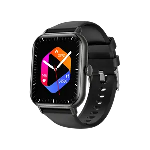 Zw62方形屏幕智能手表，带薄膜晶体管显示器防水Ip67多运动模式时尚硅胶带可穿戴设备